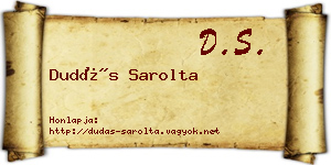 Dudás Sarolta névjegykártya