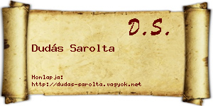 Dudás Sarolta névjegykártya
