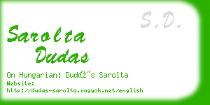 sarolta dudas business card